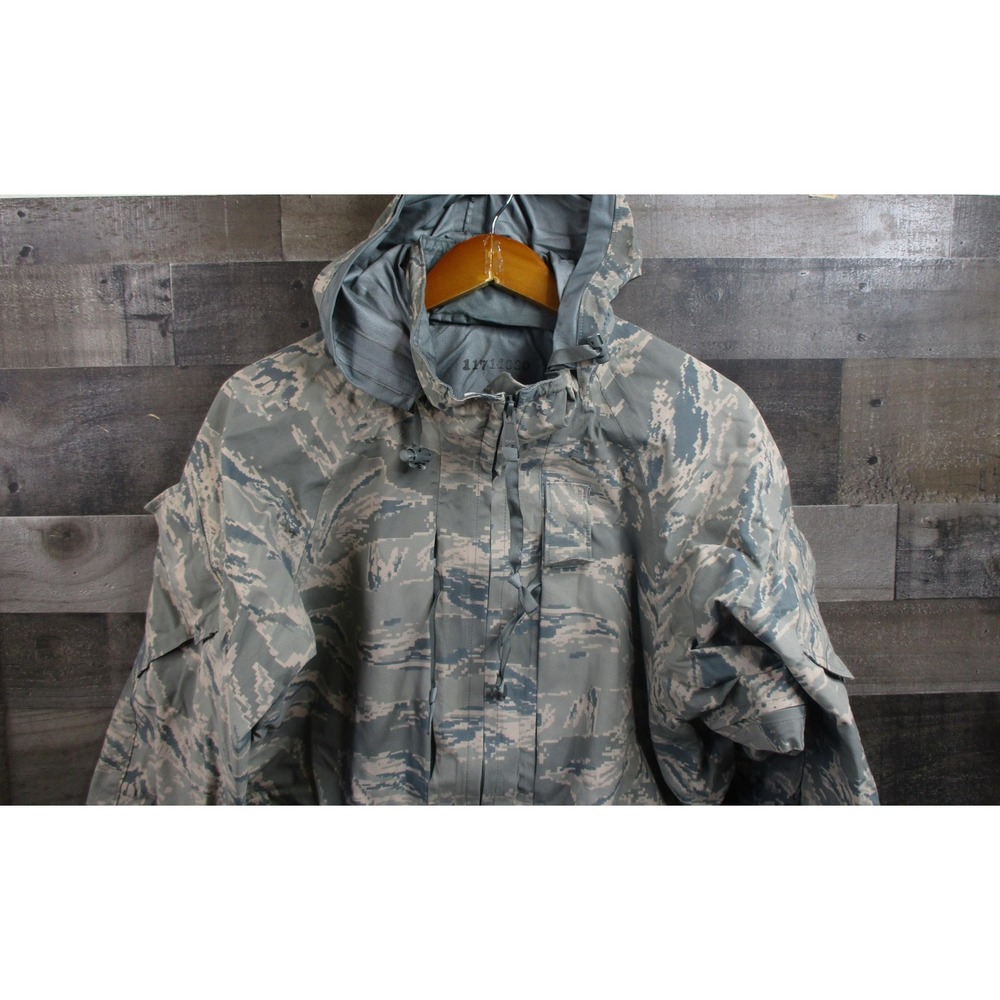 US Air Force APECS Parka Jacket Mens Medium Regular Tiger Stripe Camo
